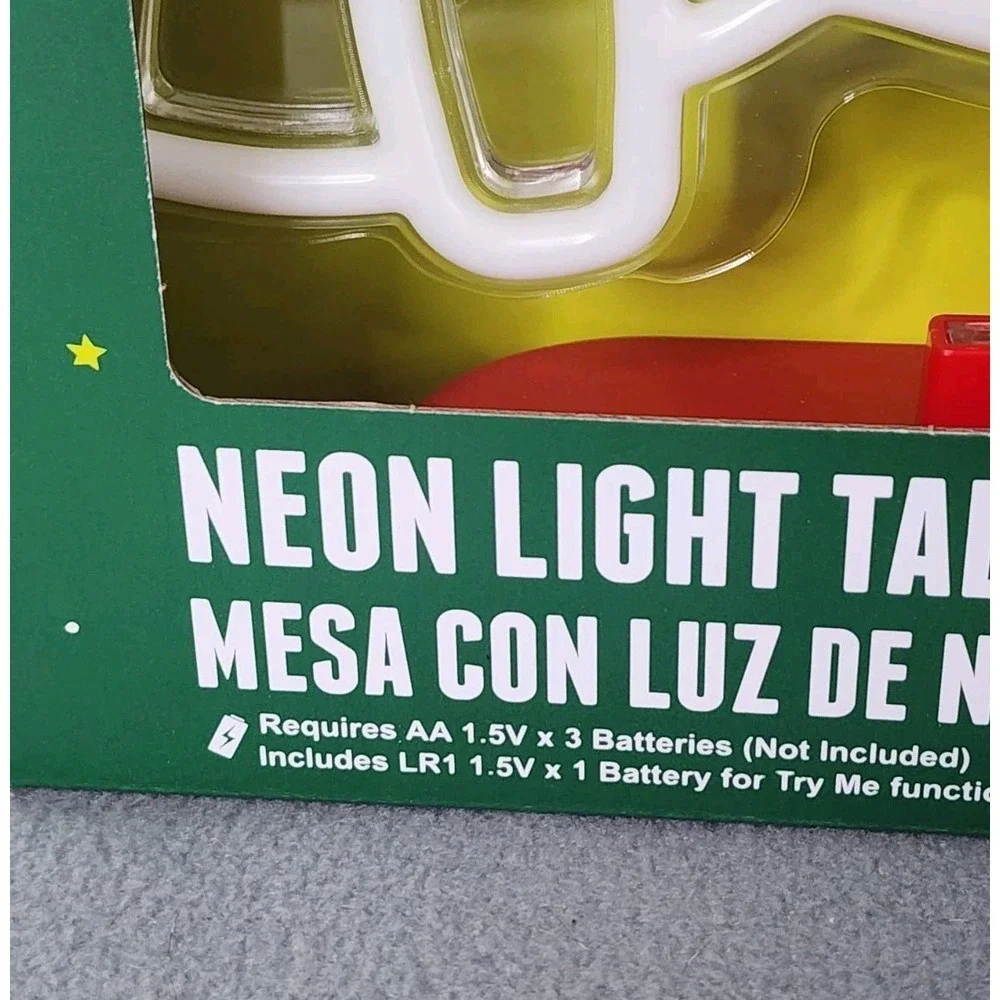 The Grinch Heart Neon Light Table Top‎ Christmas Decor Dr Seuss Battery Operated